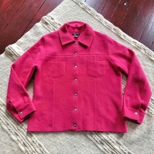 y2k Rosanna 100% Wool Shirt Jacket Pink size Large
